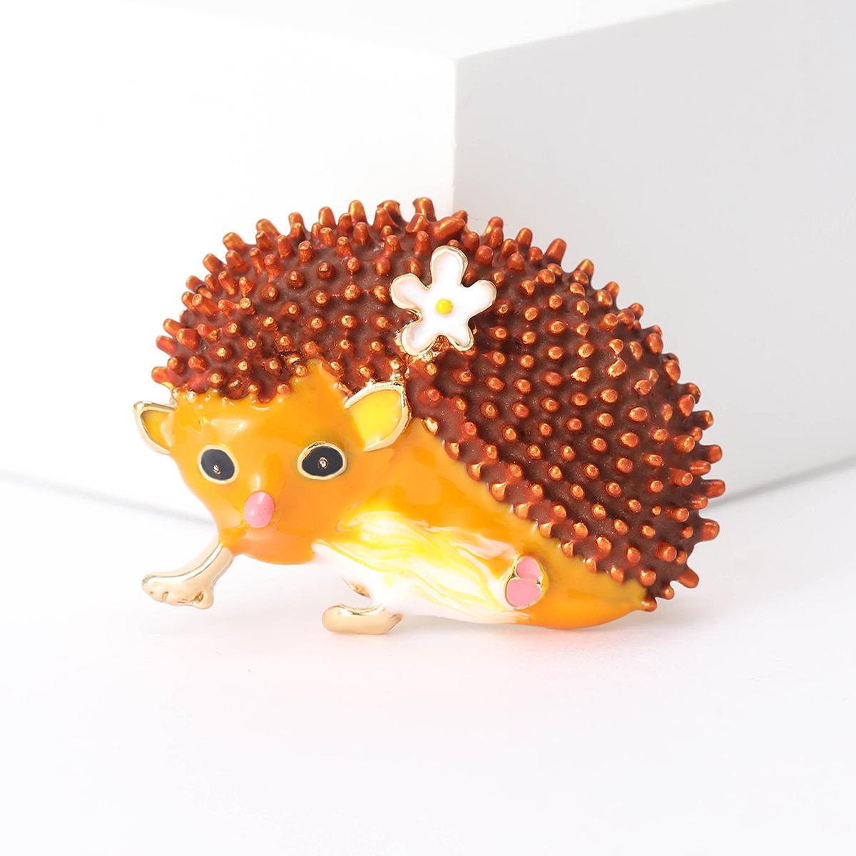 

Брошь из сплава «Ежик», мультяшный милый корсаж с животными, модная булавка для одежды для женщин