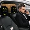 Hoofdsteunhoezen 2 Stuks Autostoel Hoofdsteunhoes Grappig Expressie Ontwerp Schattig Ademend Voor Interieur Voertuig Auto Decoratie