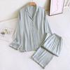 High-Quality Cotton Silk Satin Couple Pajamas - Women's Spring/Summer Lightweight Set & Men's Long Sleeve Long Pants.
