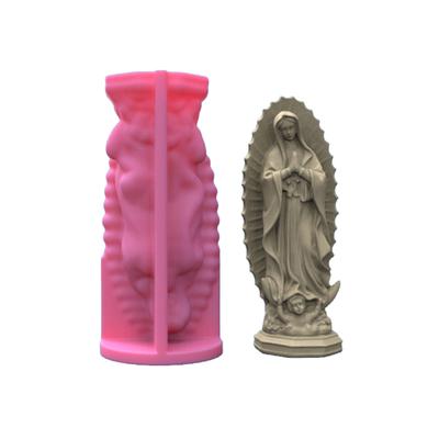 Stampo in silicone 3D Retro Scultura Vergine Maria Fai da te Classico Dea della Fortuna della Ricchezza Stampo per Candele per Madrina Regalo per la Festa della Mamma