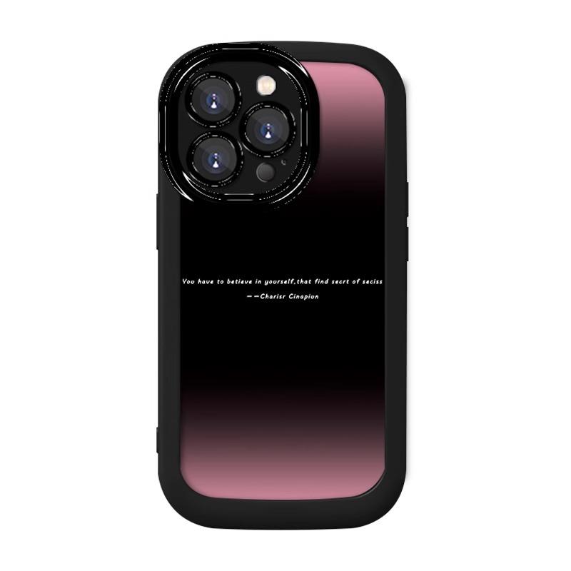 Applicable To Apple 16promax Mobile Phone Case Silicone Puff Shell 15pm High End Sense Gradient Painted IPhone14