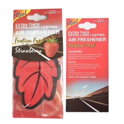 

5Pcs Natural Scented Tea Paper Air Freshener Car Hanging Vanilla Perfume Fragrance Leaf Shape Tablet Car Interior Accessories