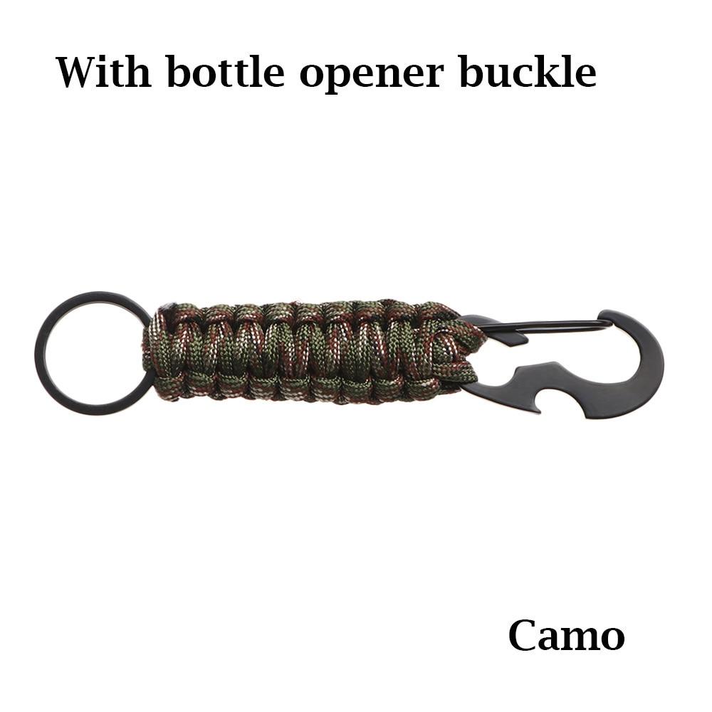 Outdoor Schlüsselanhänger Ring Camping Karabiner Militär Paracord Schnur Seil Camping Survival Kit Notfall Knoten Flaschenöffner Werkzeuge