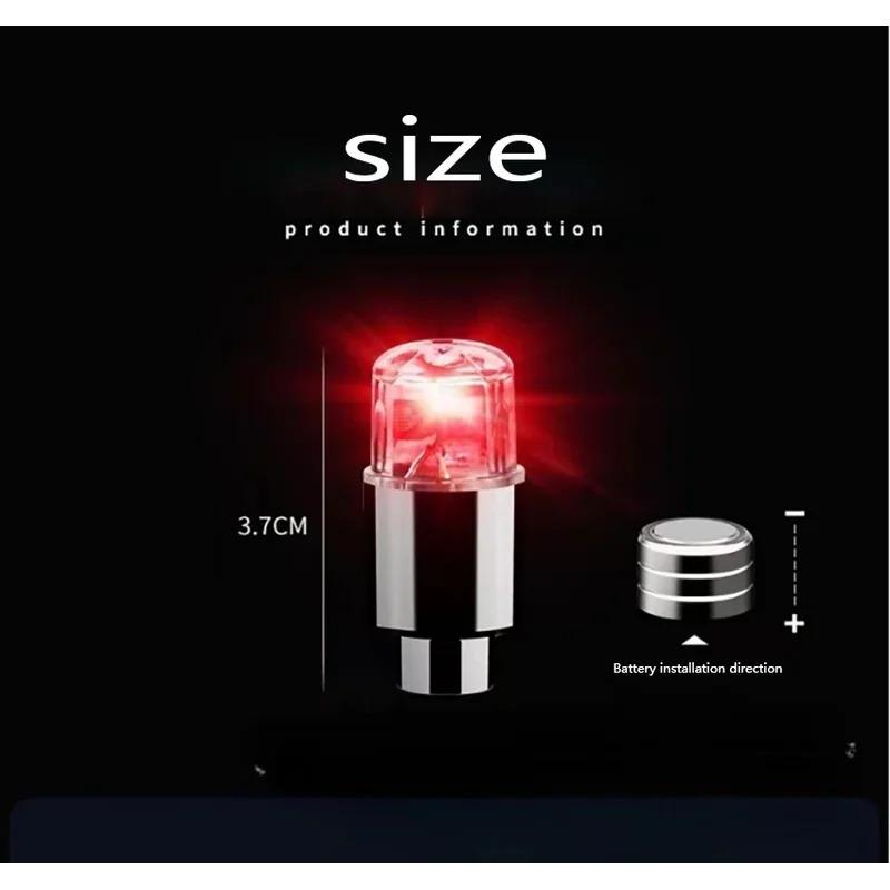 2/10Pcs Tire Valve Cap Lights Durable Tire Lights For Car Air Valve Caps With Lights For Motorcycles Bicycles Electric Vehicles