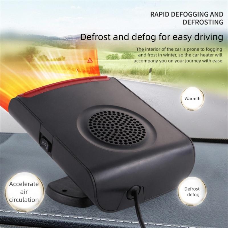 Vehicle Heating Cooling Fan Windshield Defogger Demister Defroster Car Heater Self Adhesive Electric Heater Cooling Fan