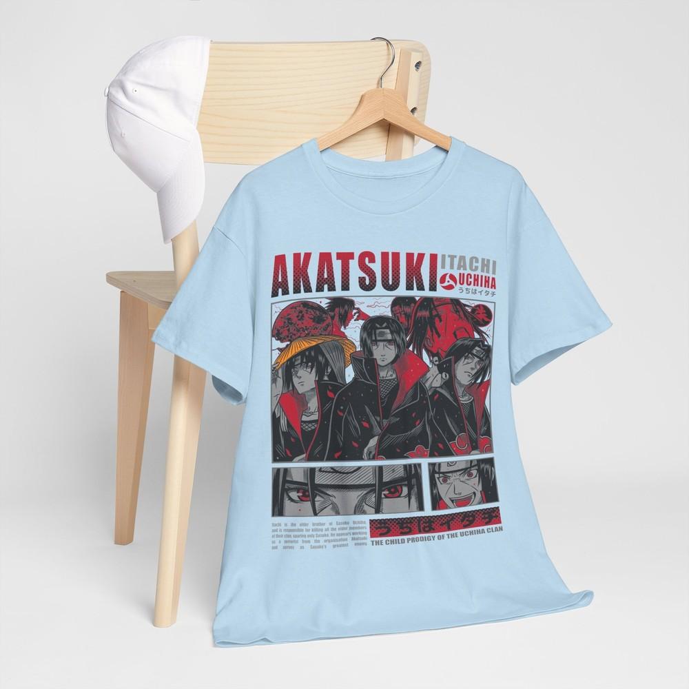 Naruto Itachi Uchiha Tshirt Pain Akatsuki Horror Anime Gift shirt All Size M