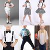 Kids Braces Bow Tie Set, 2.5cm Elastic Adjustable 60cm Y-Back Clip-on Suspenders, Formal Classic Pre-Tied Bowties for 1-9 Years Olds Boys Girls