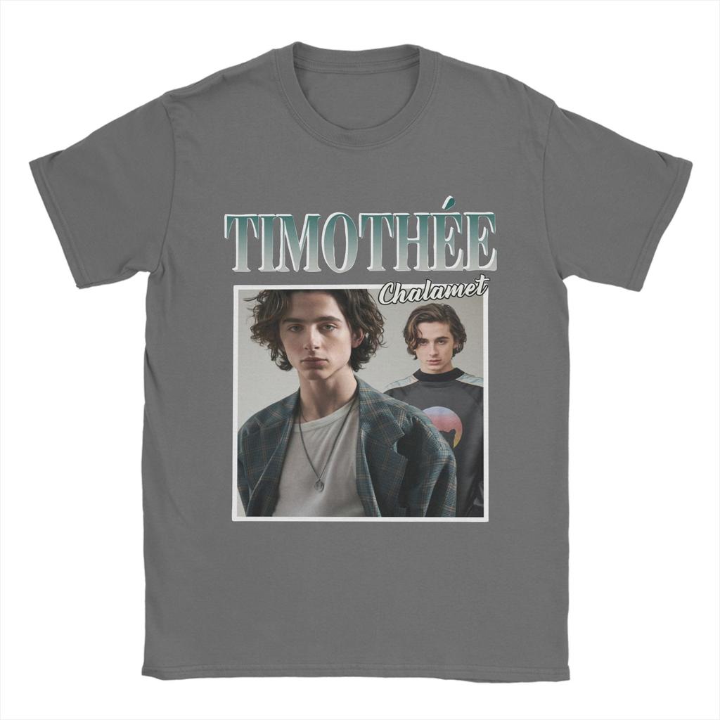 Unisex TShirts Timothee Chalamet Vintage Pure Cotton Tee Shirt Short Sleeve T Shirts Round Neck Clothing Unique