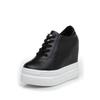Spring Genuine Leather Increased Women's Shoes 11cm Fashion Classic Casual Shoes Original Korean Version Heels Autumn Sneakers