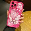 Art Special-shaped Love Pink Mobile Phone Case Is Suitable for 15/14pro Apple 13 Dustproof and Drop-proof iPhone12/11p.