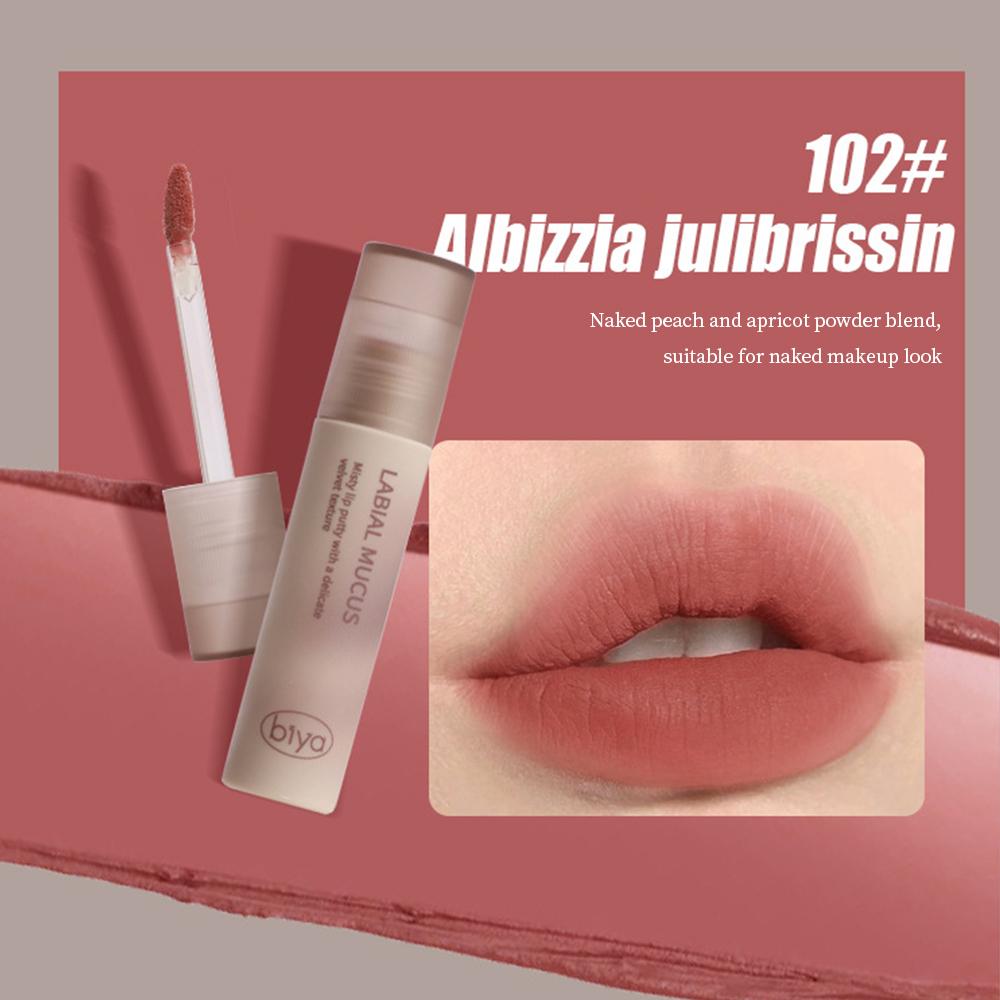 

Biya Мусс для губ Текстура Матовый Вельвет Яркий и стойкий цвет Не легко отпечатывается на чашках Блеск для губ