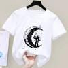 Kids 100 Cotton Moon Print Casual Summer Cool Short Sleeve Boys and Girls Tshirt Tee Tops
