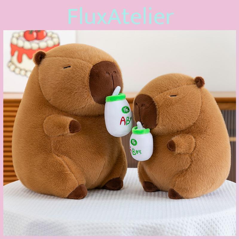 Calcium Ad Milk Capybara Plush Toy Pillow With Two In One Design For Office Use