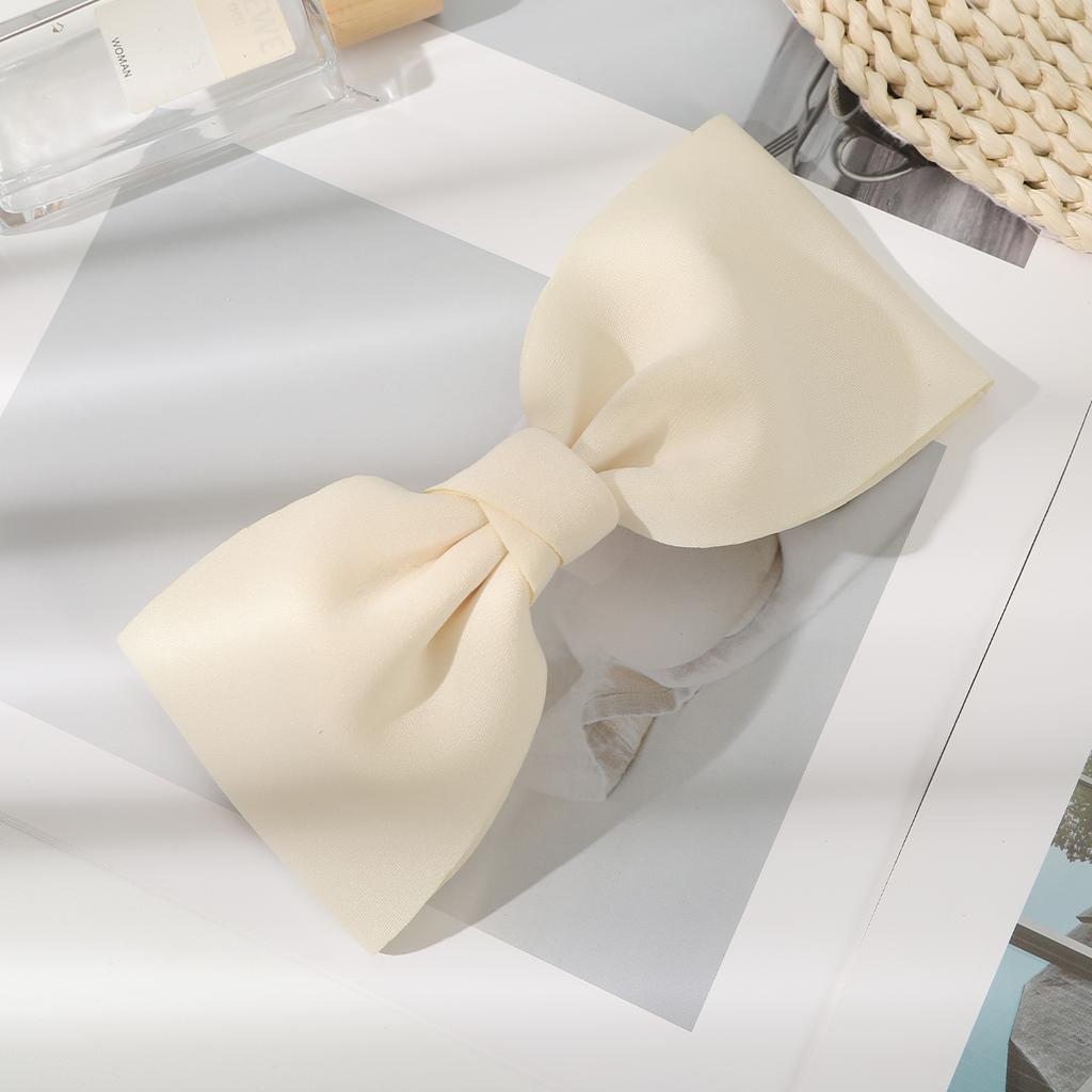 Schleife Schwarz Weiß Haarspangen Entenschnabel Haarspange Frauen Elegant Clips Große Haarspange Acryl Haarspange Haarschmuck Entenschnabel-Clip