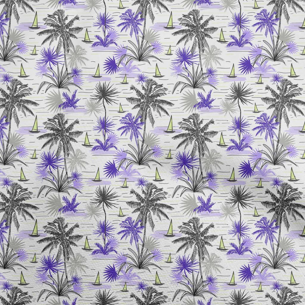 oneOone Cotton Flex Dark Purple Fabric Sea Life Pattern Fabric For Sewing Printed Craft Fabric By The Yard 40 Inch