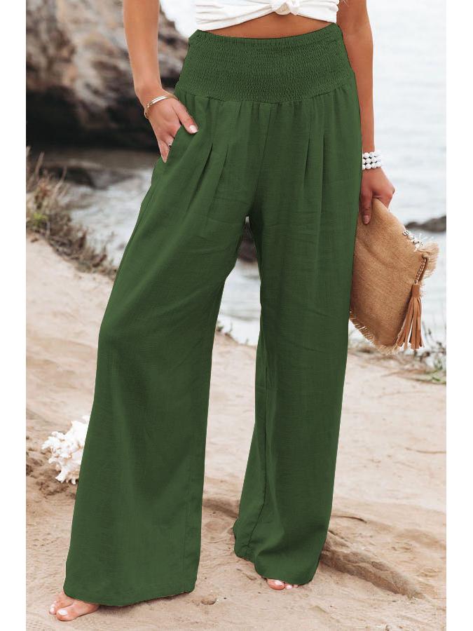 In Stock! 2022 Casual Wide-Leg Cotton Linen Bestseller Loose Long Pants for Women - Spring/Summer Collection.