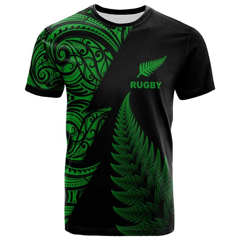 3D Neuseeland Maori Rugbyball Druck T-Shirt Sport Fitness Schnelltrocknende T-Shirts Für Männer Mode Hawaiianische Gym Kleidung Top