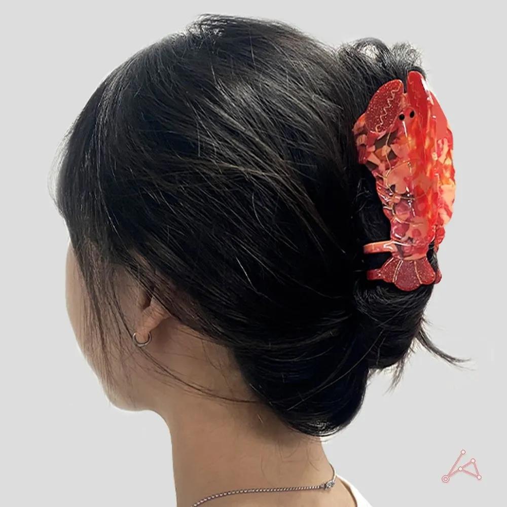 Godream Sea Animal Hair Clip Concept Hair Claw Pin crawfish