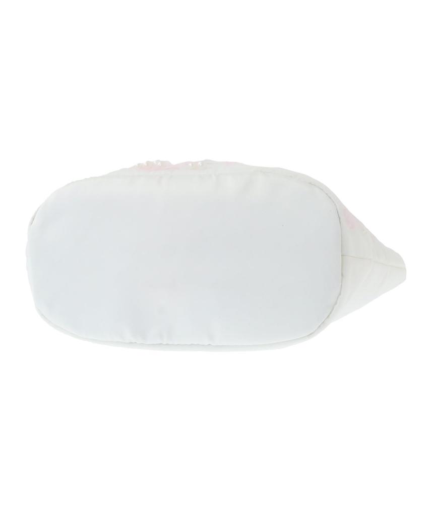 Maison de FLEUR Marie Petal Pearl Frill Handle Tote Bag, Off-White, Size F, 08000426500