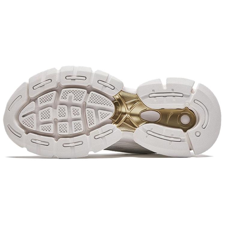 HEYTEA X Anta Textile, Synthetic Leather Slip Resistant Abrasion Resistant Low Top Running Shoes Women's White 122448805AS-1