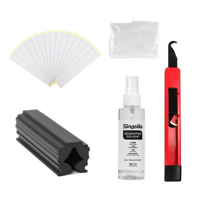 Golf Grip Replacement Clamp & Rubber Block Set