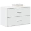 Vidaxl Comodino con 2 Cassetti, Bianco, 60X31X40 Cm