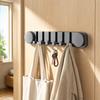 Suction Cup Wall Hook Rack Complimentary 6-Hook for Bathroom, Kitchen