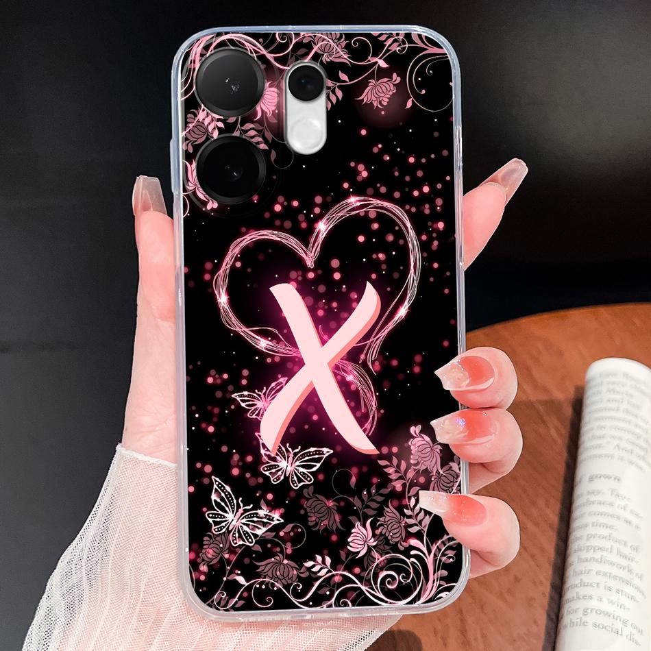 For Vivo V60 Lite Case Stylish Letters Clear Untra Thin Phone Covers For Vivo V 60 Soft TPU Silicone Anti Drop Couple Back Cover
