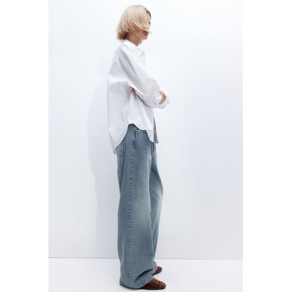 

Рубашка оверсайз из хлопка HM белая