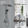 Xuanyong Gunmetal Gray 3-Function Shower System with Glass Shelf