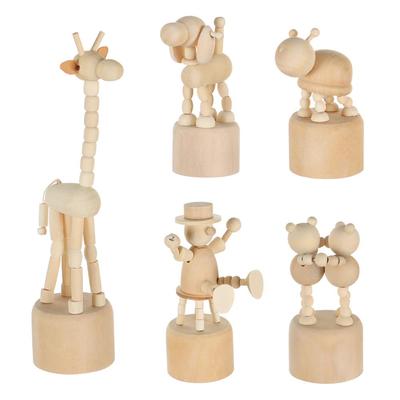 Book Shelf Gifts Educational Toys Wood DIY Craft Mini Desktop Decor Wooden Animal Ornaments