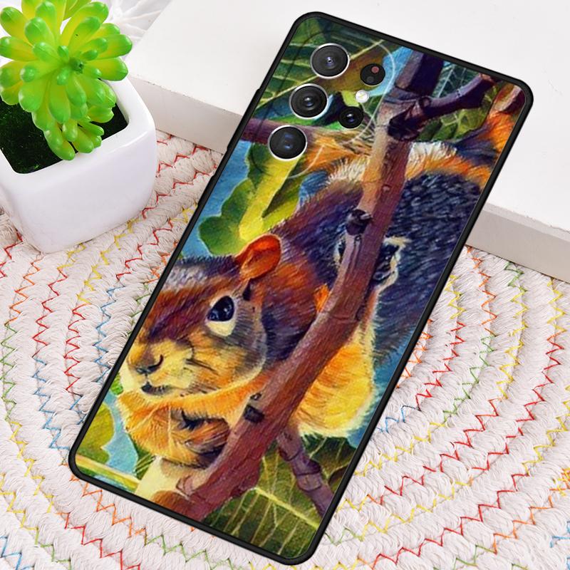Colorful Squirrels Phone Case for Samsung Galaxy note 10 pro S26 Ultra S23 S24 FE S25 S21 S22 PLUS shockproof Cove