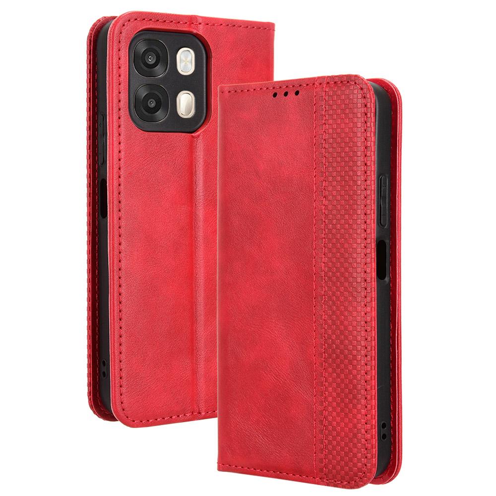 Flip-Hülle für OPPO A6 / OPPO A6S Ledertasche [Flip Vintage-Leder] Stoßfest Langlebig Retro Handyhülle