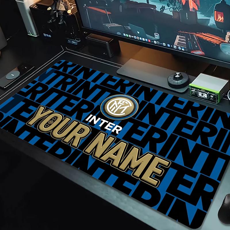 Benutzerdefinierter Name Inter Mailand Mauspads Großes Gaming-Tischkissen Rutschfestes Laptop-Tablet Großes Mauspads XXL Matte Mini-PC-Spielmatte Mit Verriegeltem Rand_XIA