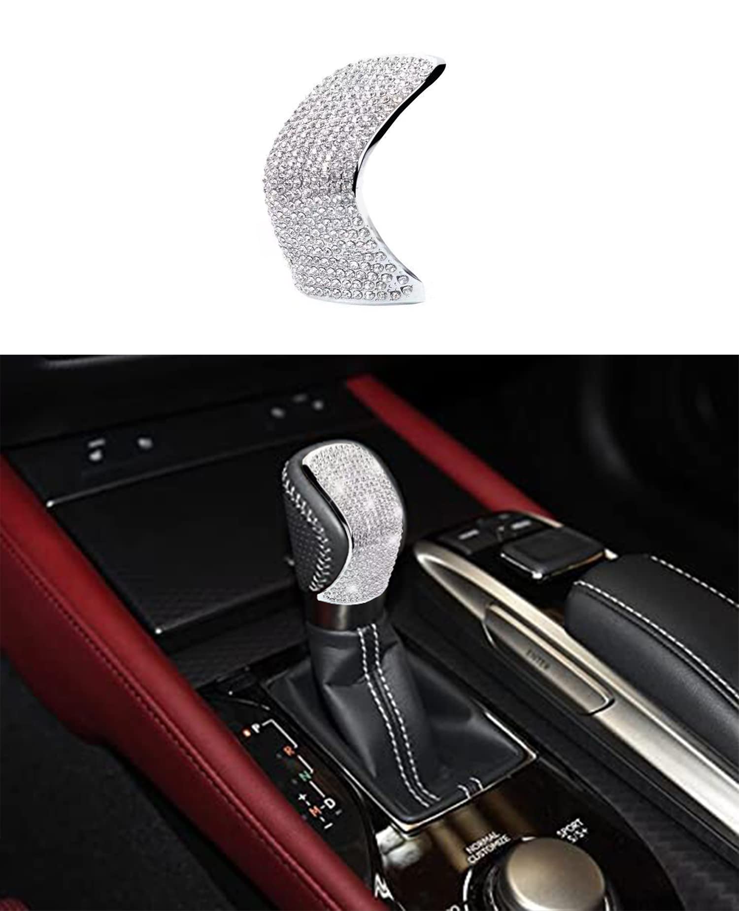

NEUZIK Gear Shift Sparkling Crystal Shiny Accessory Interior Cover for Lexus and ES, NX, RX, RC, GS.