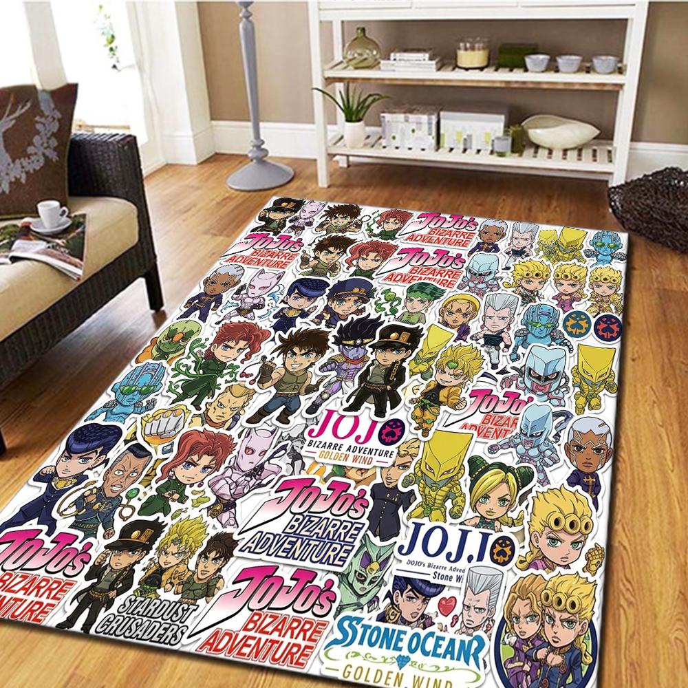 JoJo's Bizarre Adventure Living Room Bedroom Carpet, Cool Home Decor Movie Mat Play Floor Mat -HE75