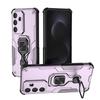 KEYSION Shockproof Armor Case for Samsung A17 5G Silicone+PC Upright Metal Live Ring Stand Phone Back Cover for Galaxy S25 FE 5G