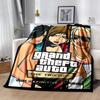GTA Flannel Blanket Soft All-Season Throw, Design for Camping, Car Travel, Hiking Sofa, Bed, Office Perfect Gift for Parties