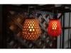 Waterproof Solar USB-Charging Red Bamboo Lantern for Outdoor Wedding Décor