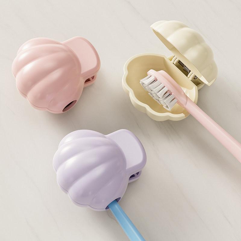 Travel Portable Toothbrush Head Cover Waterproof Dustproof Toothbrush Protective Cap Plastic Clip For Household Bathroom