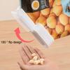 Food Sealing Clip with Cover Groove Bite Moist-proof Plastic Wide Mouth Dumping Food Bag Clamp Kitchen Gadget for Dorm