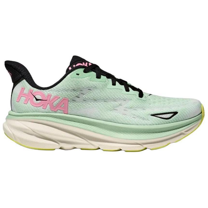 new HOKA ONE ONE Clifton 9 Anti Slip Wear Resistant Low Top Casual Running Shoes Women's Green