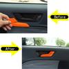 8Pcs Orange Inner Door Handle Frame Cover Trim For Ford Maverick -