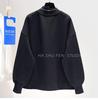 2026 Plus Size Women's Half-High Collar Sweatshirt - Spring/Autumn Korean Style Simple Loose Jacket