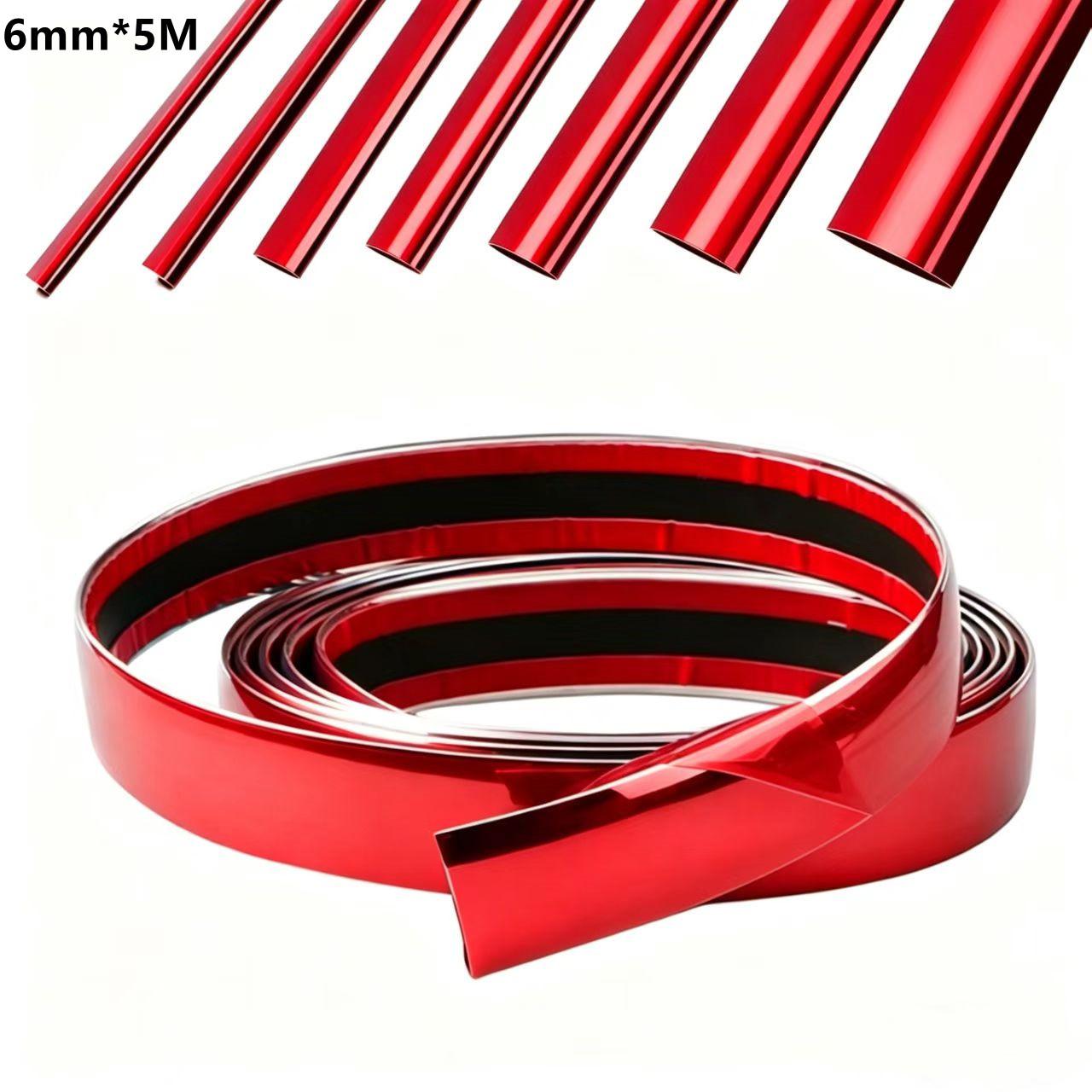 

5M Car Bumper Red Decoration Strip Car Door And Window Protection Strip Car Door Decoration Strip Body Anti-collision Strip