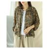 Cotton Linen Women Shirt Vintage Oversized Floral Print Blouses Harajuku Leisure Loose Ladies Casual Button Up Shirts Tops Mujer