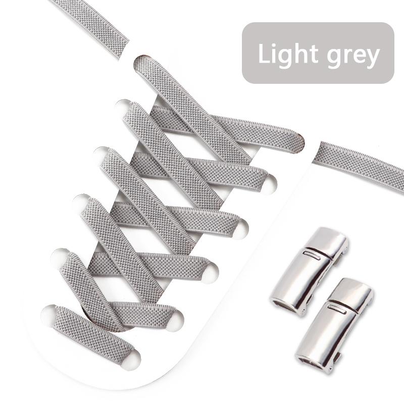Magnetic Shoelaces without ties Elastic Laces Sneakers No Tie Shoe laces Tennis Kids Adult 8mm Flat Shoelace Shoe Accessories