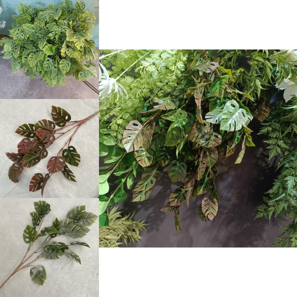 Flexible Artificial Turtle Leaf Plant For Creative Wedding Ornament Party Decor