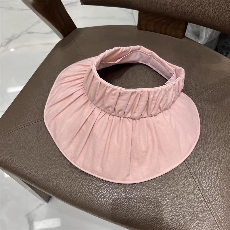 Pleated Large Brim Sun Protection Empty Top Hat Fashionable Can Be Rolled Up Portable Travel Summer Outdoor Sun Hat