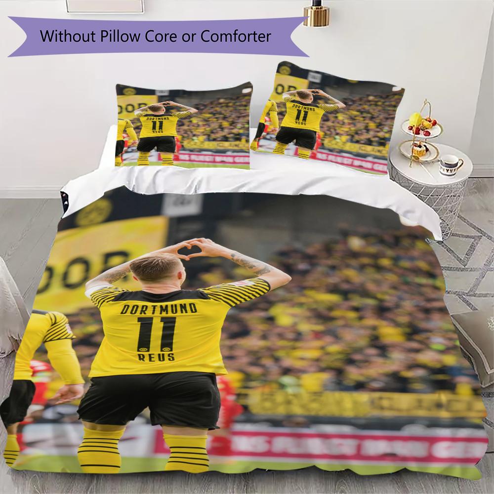 

Dortmund Pattern Bedding uilt Set uilt Cover Pillowcase Home Decoration Birthday Gift (1 * duvet cover + 2 * pillowcase without core)27 135x200cm